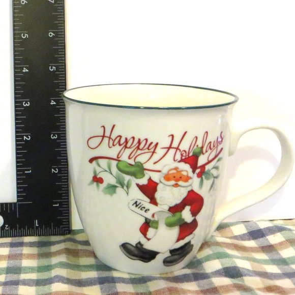 Pfaltzgraff Winterberry Naughty And Nice Mug Set New In Box Never Used - Picture 8 of 9